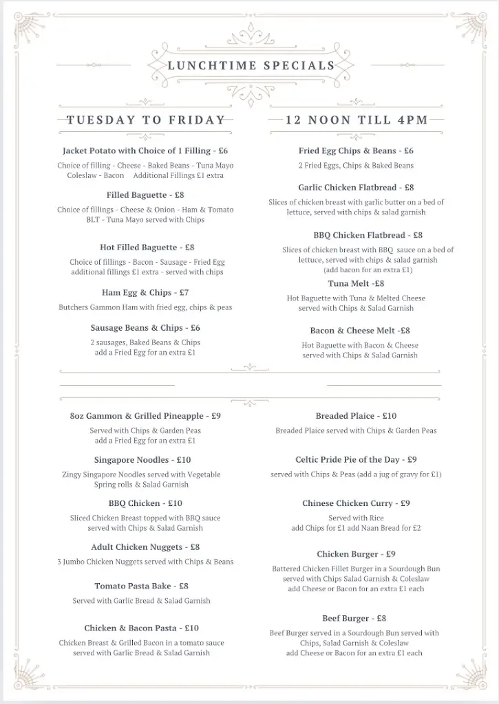 Menu_The Mountain Air_New Tredegar_image_2