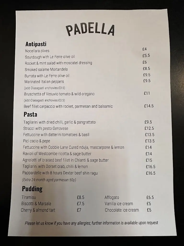 Menu_Padella_Merthyr Tydfil County Borough_image_3