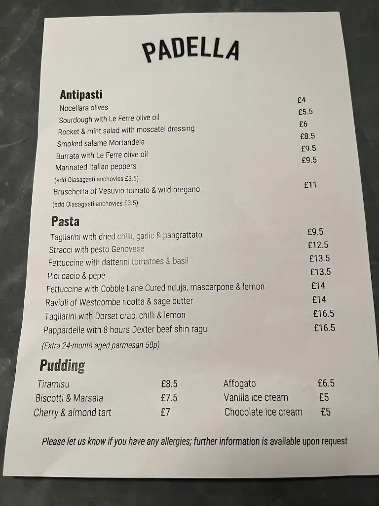 Menu_Padella_Merthyr Tydfil County Borough_image_4