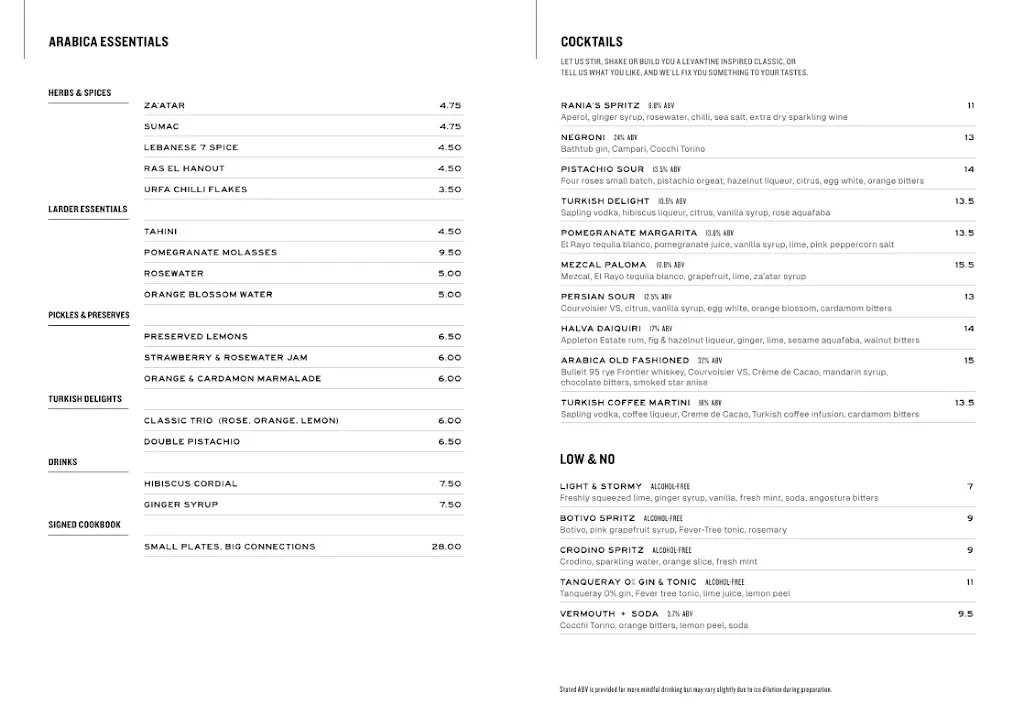 Menu_ARABICA BOROUGH MARKET_Merthyr Tydfil County Borough_image_2