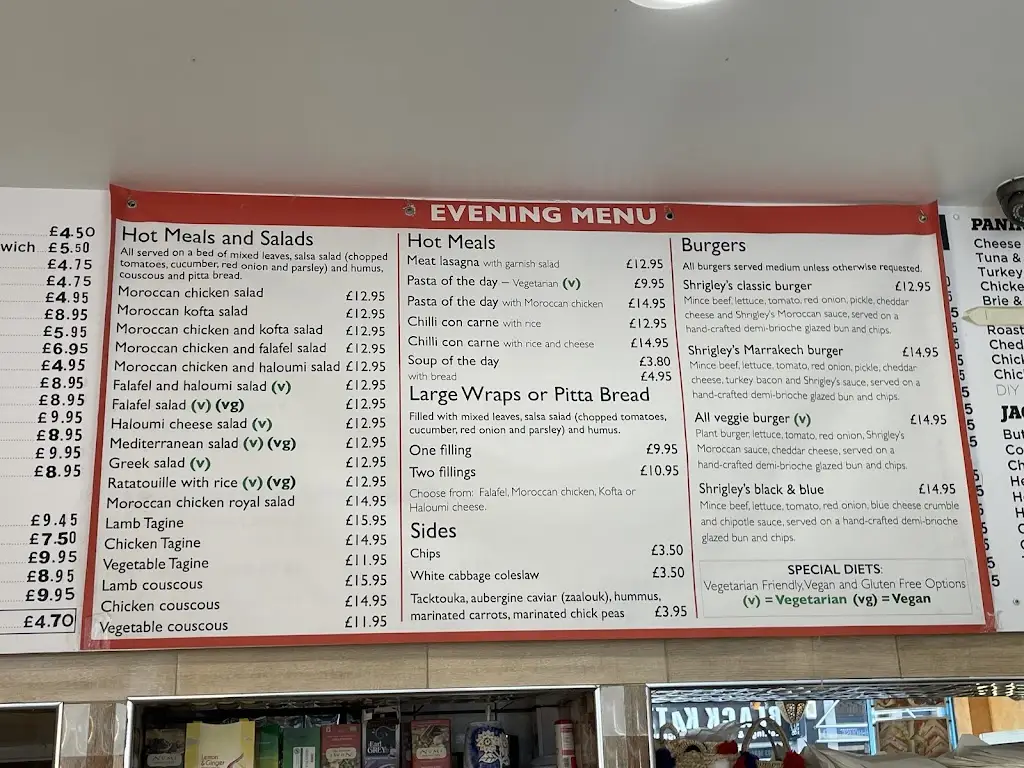 Menu_Shrigley's Moroccan Cuisine_Merthyr Tydfil County Borough_image_1