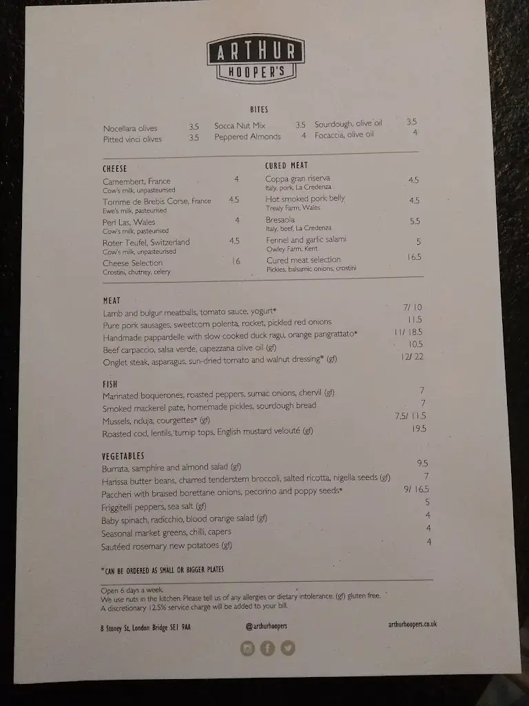 Menu_Arthur Hooper's_Merthyr Tydfil County Borough_image_3