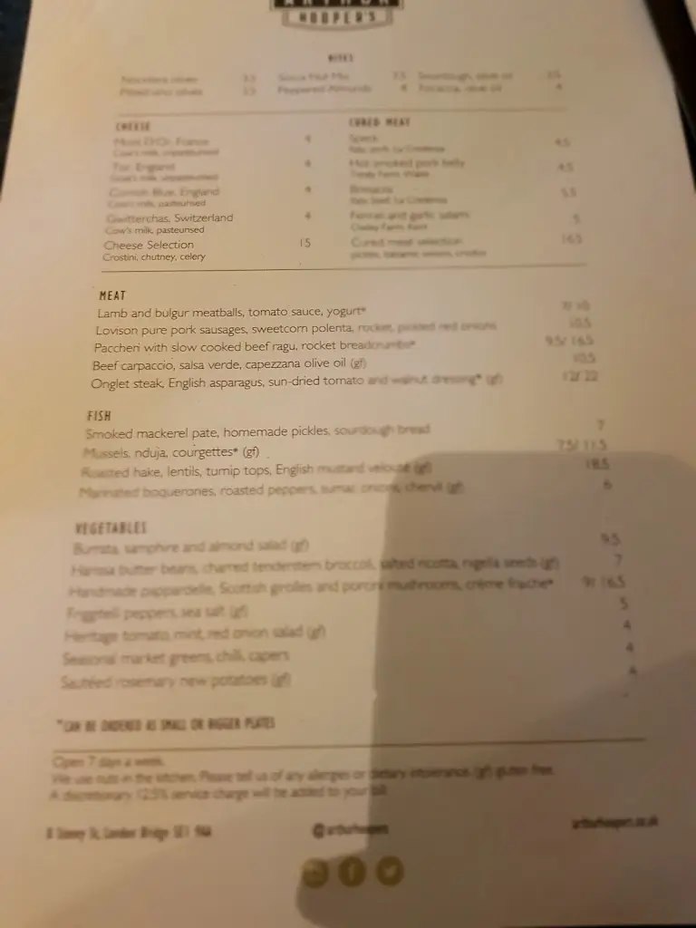 Menu_Arthur Hooper's_Merthyr Tydfil County Borough_image_4