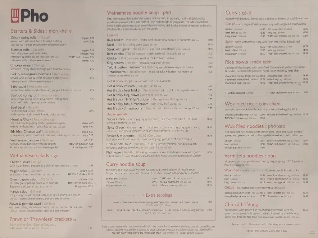 Menu_Pho London Bridge_Merthyr Tydfil County Borough_image_1