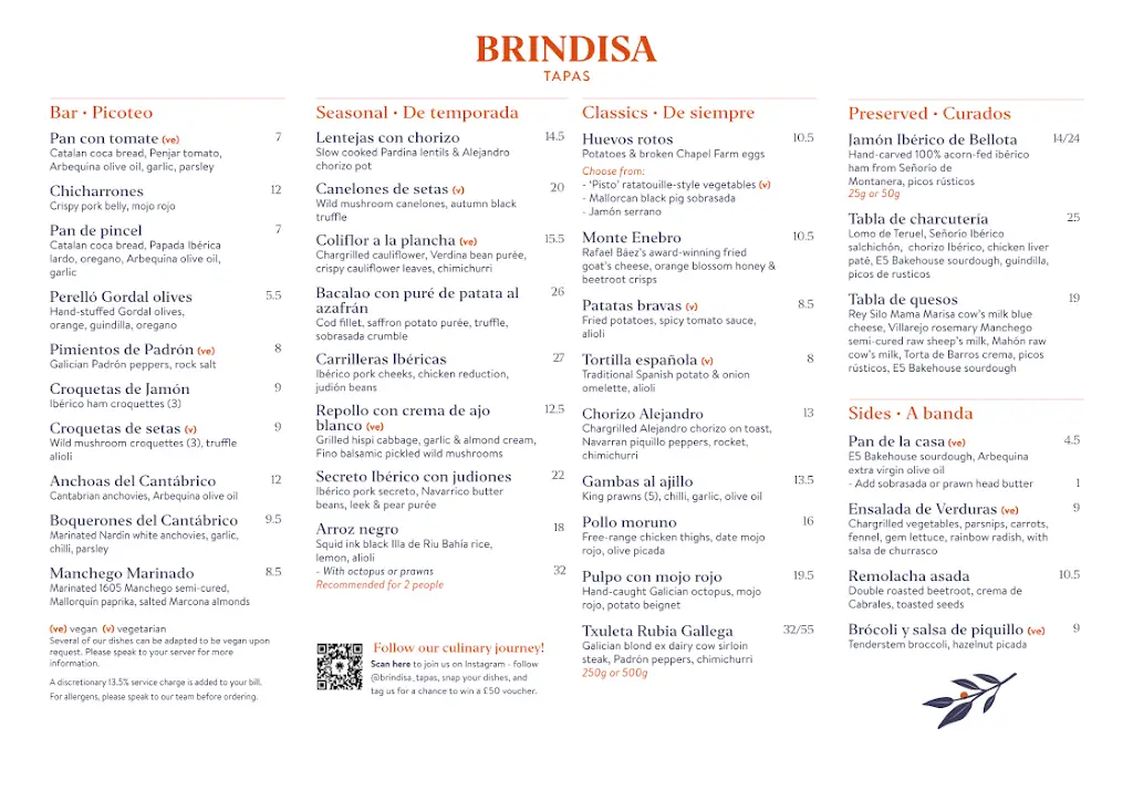 Menu_Tapas Brindisa London Bridge_Merthyr Tydfil County Borough_image_1