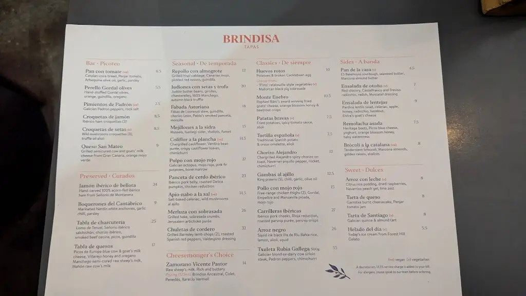 Menu_Tapas Brindisa London Bridge_Merthyr Tydfil County Borough_image_4