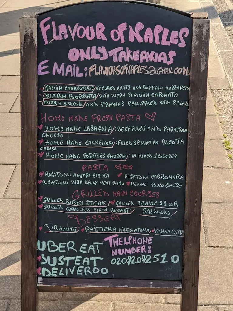 Menu_Flavours of Naples_Merthyr Tydfil County Borough_image_1