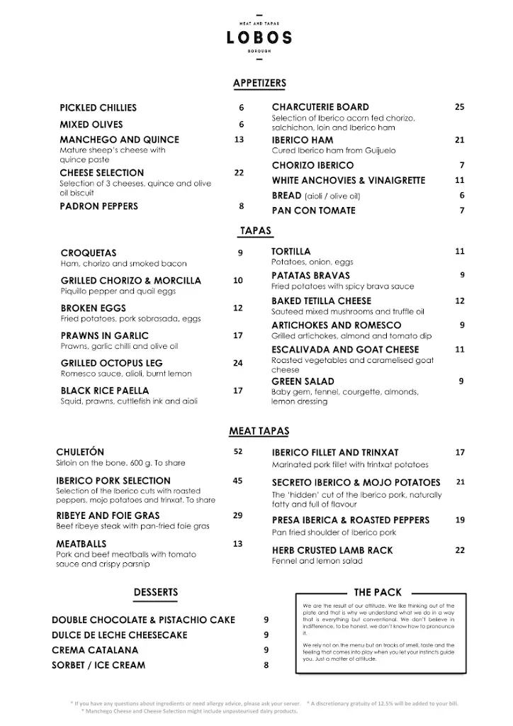 Menu_Lobos Meat and Tapas_Merthyr Tydfil County Borough_image_1