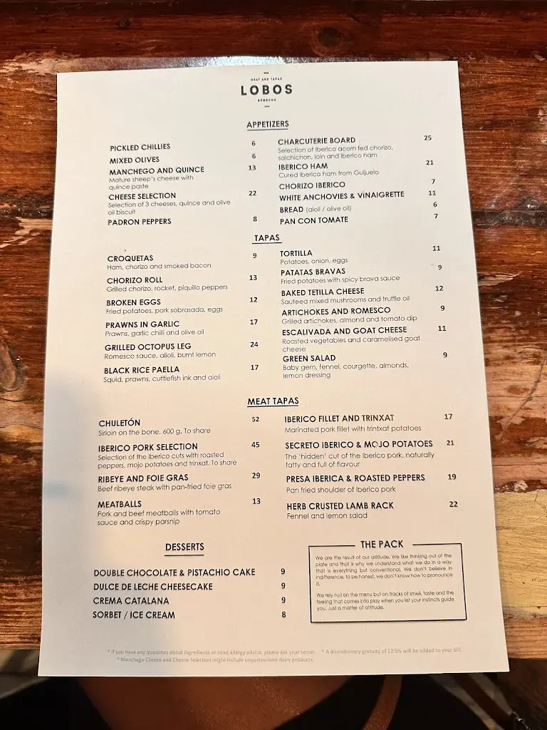 Menu_Lobos Meat and Tapas_Merthyr Tydfil County Borough_image_3