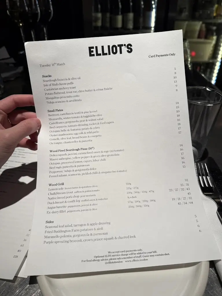 Menu_Elliot's - Borough Market_Merthyr Tydfil County Borough_image_2