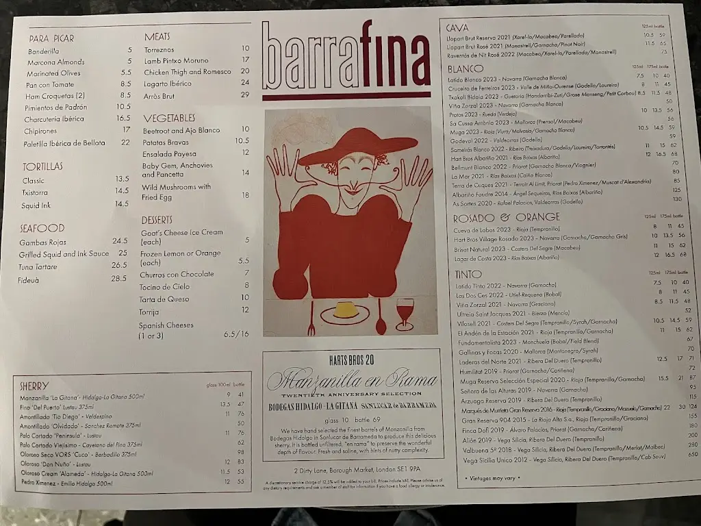 Menu_Barrafina Borough Yards_Merthyr Tydfil County Borough_image_3