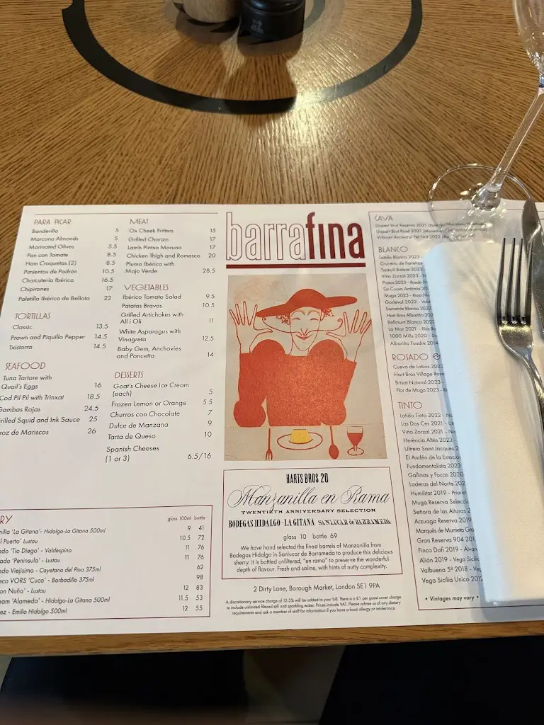 Menu_Barrafina Borough Yards_Merthyr Tydfil County Borough_image_4