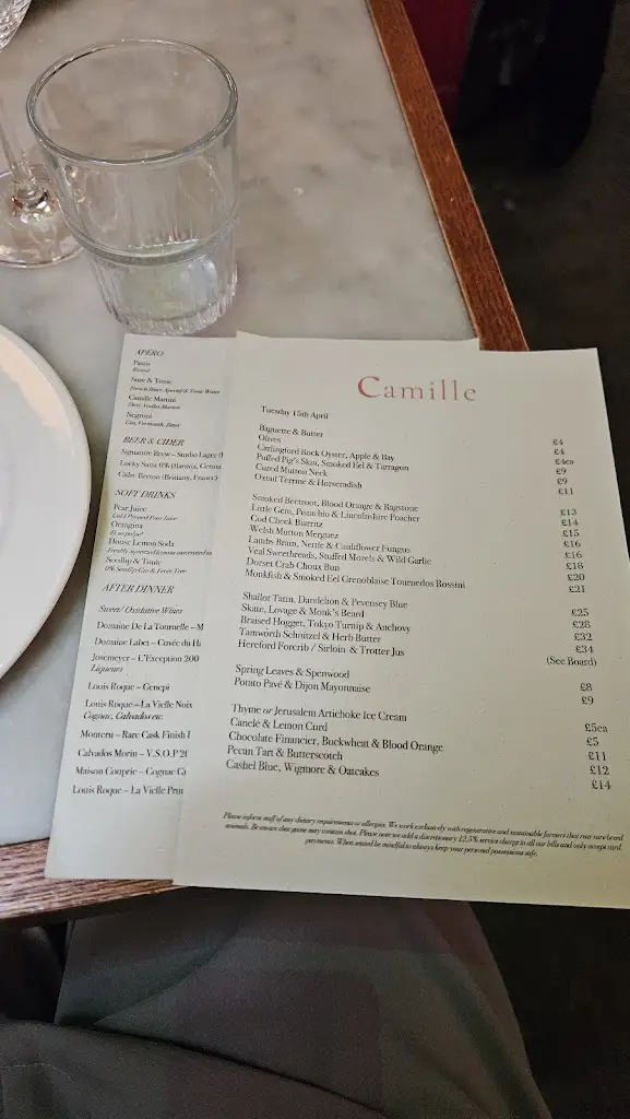 Menu_Camille - Borough Market_Merthyr Tydfil County Borough_image_3