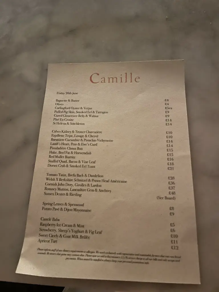 Menu_Camille - Borough Market_Merthyr Tydfil County Borough_image_4
