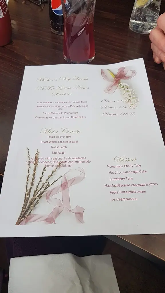 Menu_Lewis Arms_Pentyrch_image_3