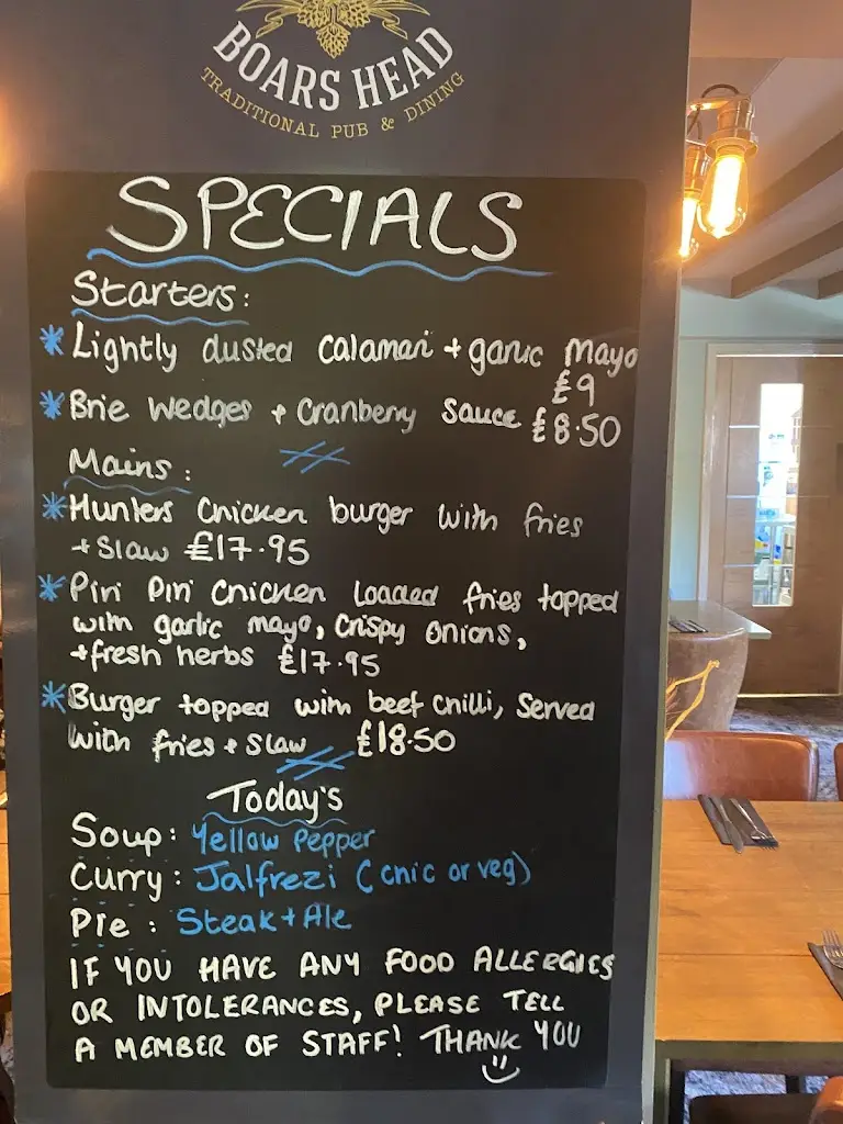Menu_The Boars Head_Narberth_image_1