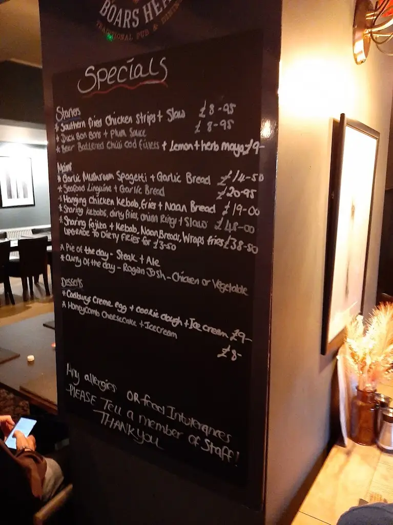 Menu_The Boars Head_Narberth_image_4