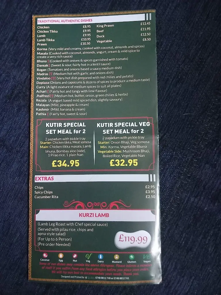 Menu_Kutir Bangladeshi Street Foods_Monmouth_image_1