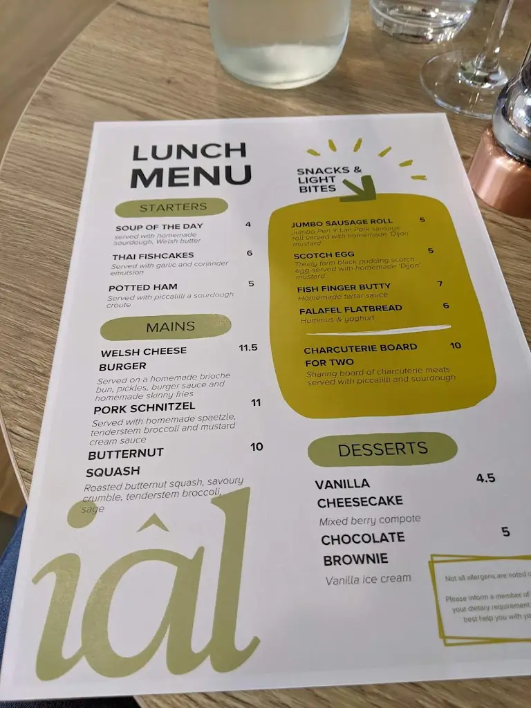 Menu_Iâl Restaurant_Marchwiel_imagen_2