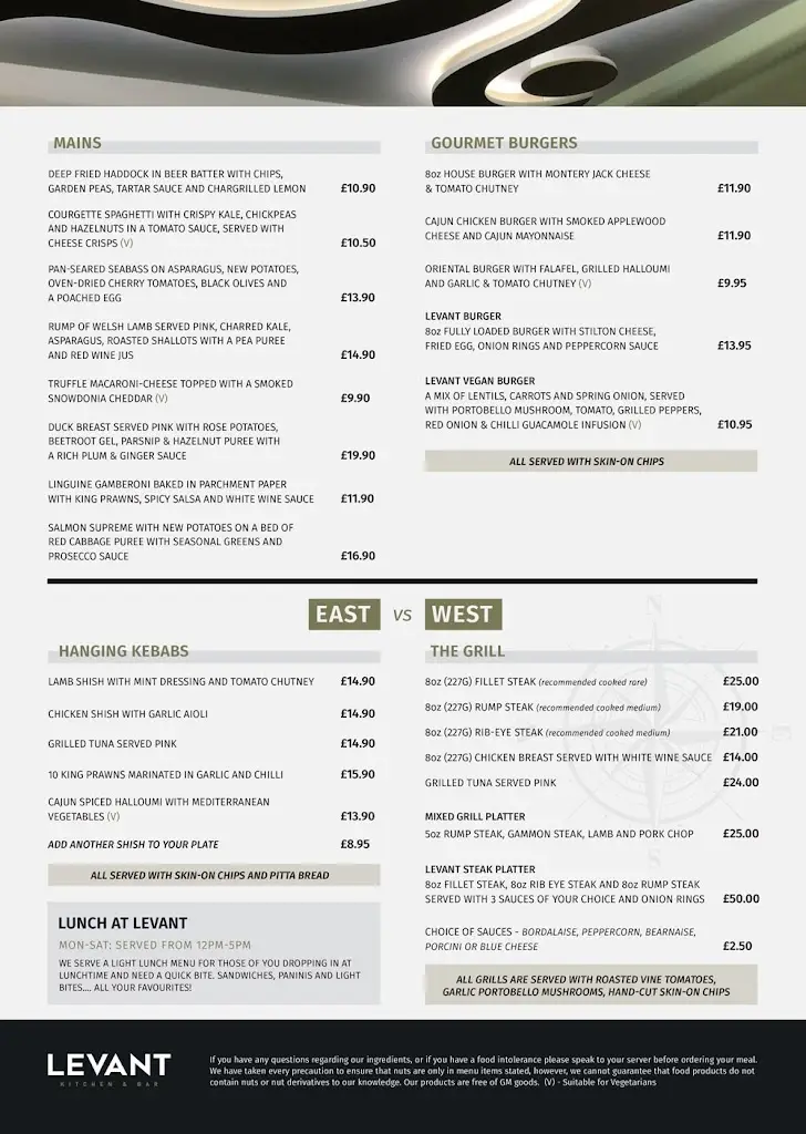 Menu_Levant Kitchen & Bar Wrexham_Marchwiel_imagen_4