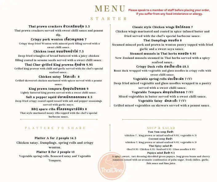 Menu_ThaiDine Wrexham_Marchwiel_image_2