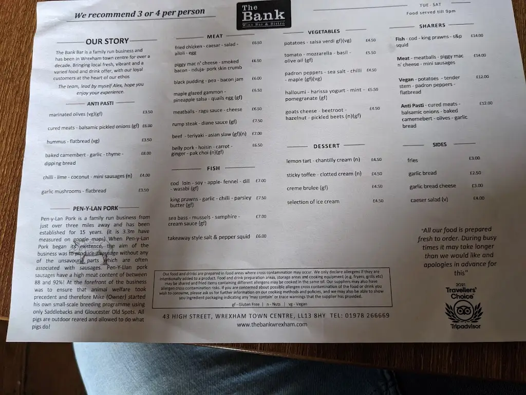 Menu_The Bank Wine Bar & Bistro_Marchwiel_image_2