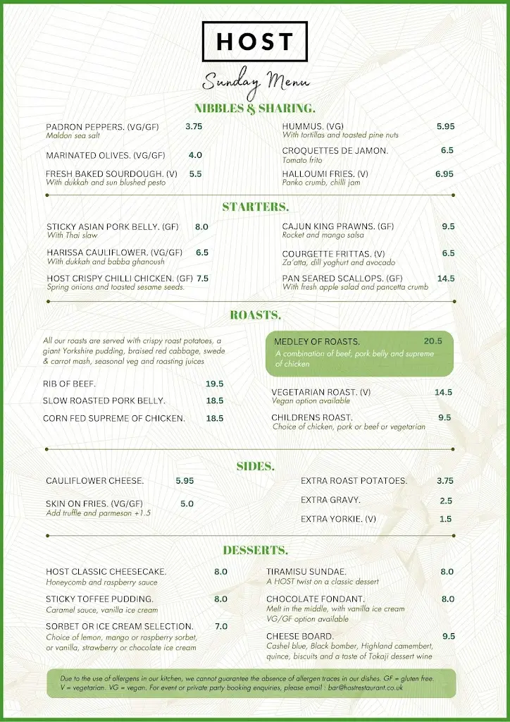 Menu_Host Grill Restaurant Bishop’s Stortford_Bishops Stortford_image_1
