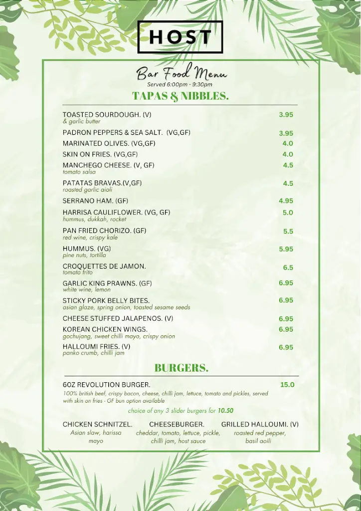 Menu_Host Grill Restaurant Bishop’s Stortford_Bishops Stortford_image_4