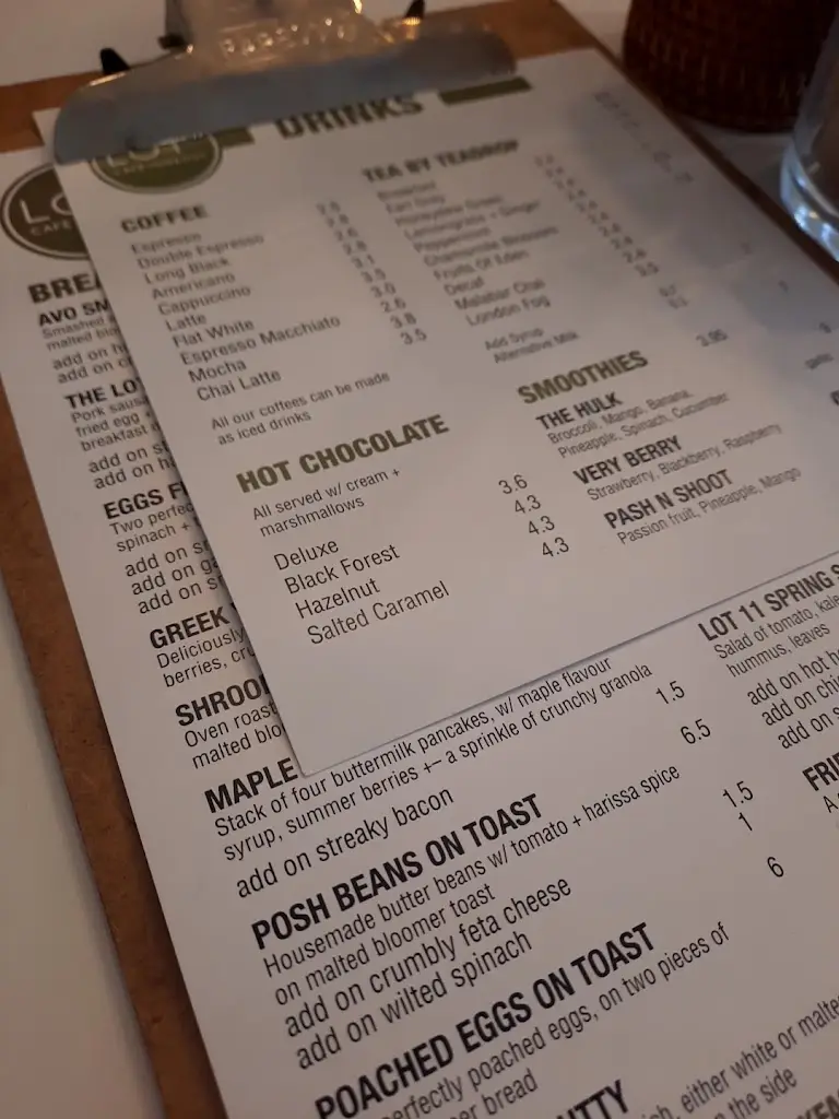 Menu_Lot 11 Cafe_Marchwiel_image_1