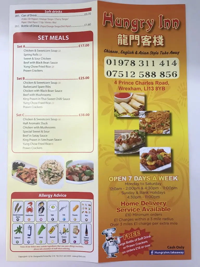 Menu_Lucky House_Marchwiel_image_1