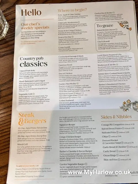 Menu_Three Horseshoes_Bishops Stortford_image_2