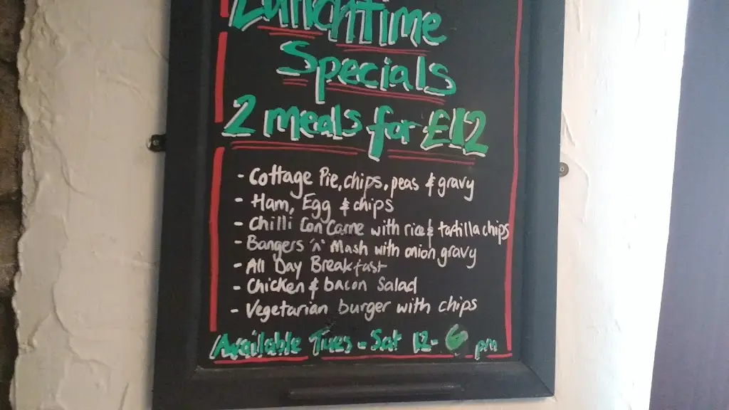 Menu_The Unicorn_Pontypool_image_3