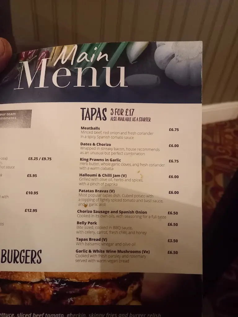 Menu_The Wain-Y-Clare_Pontypool_image_2