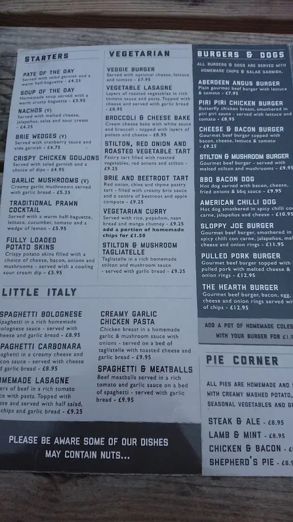 Menu_The Open Hearth_Pontypool_image_4