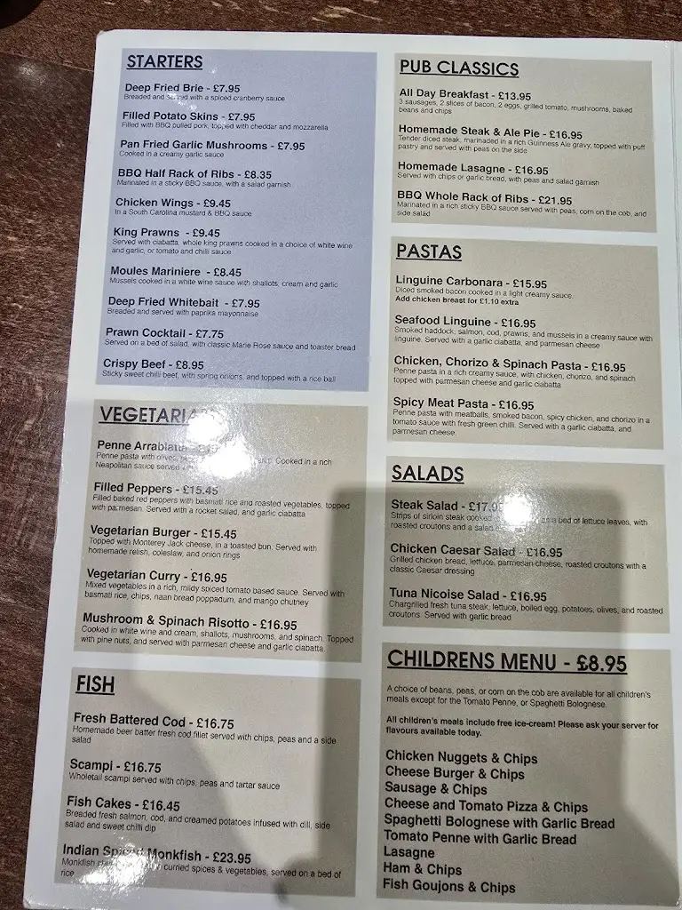 Menu_The Highwayman Inn_Rhoose_image_1