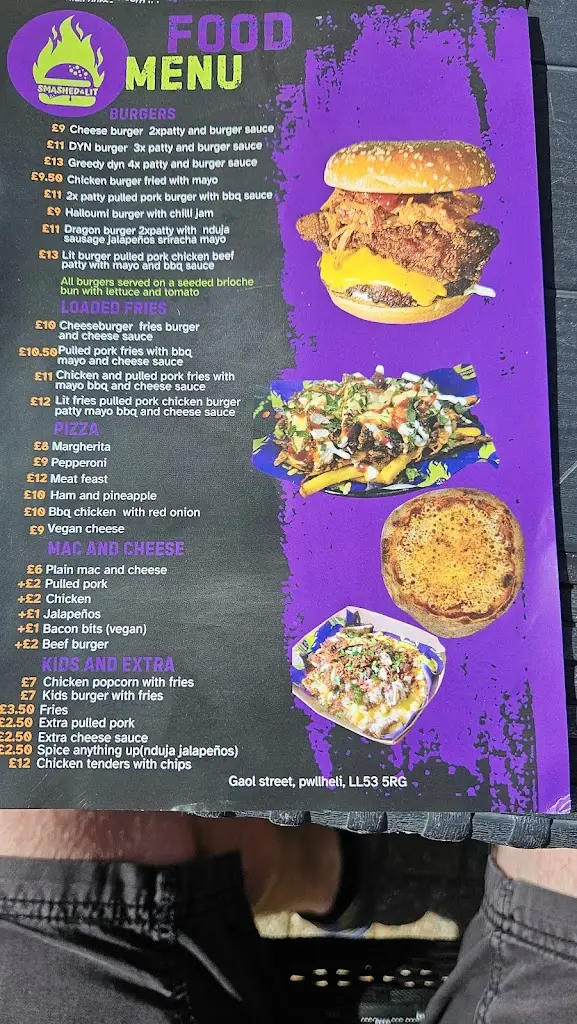 Menu_Smashed and lit_Pwllheli_image_2