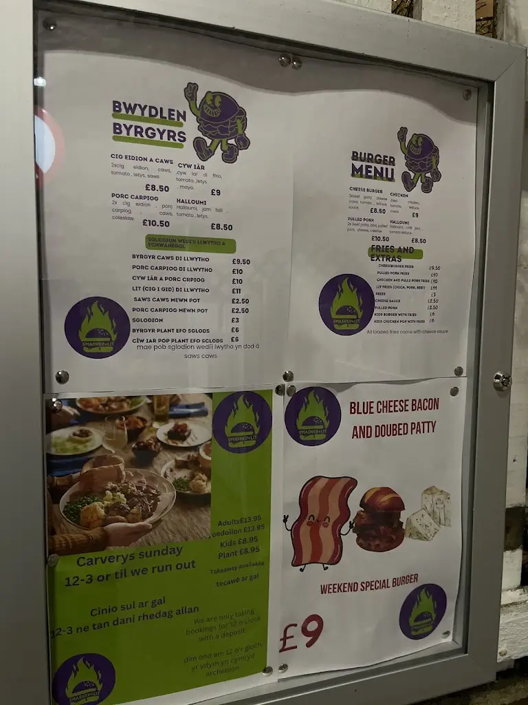 Menu_Smashed and lit_Pwllheli_image_3