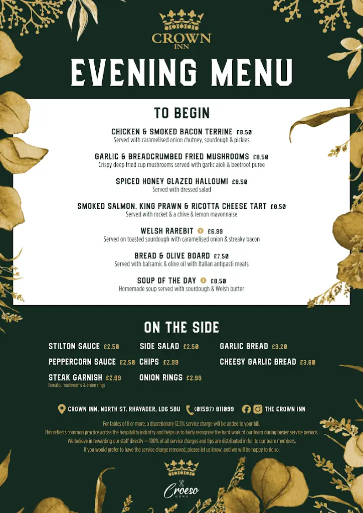 Menu_The Crown Inn_Rhayader_image_2