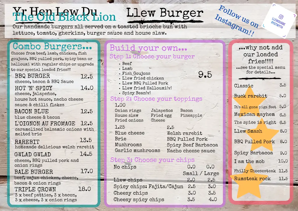 Menu_Yr Hen Lew Du_Penparcau_image_2