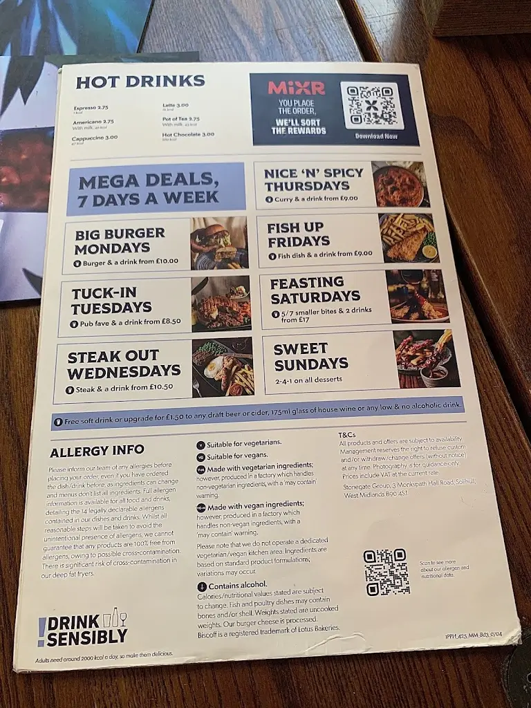 Menu_White Horse_Penparcau_image_1