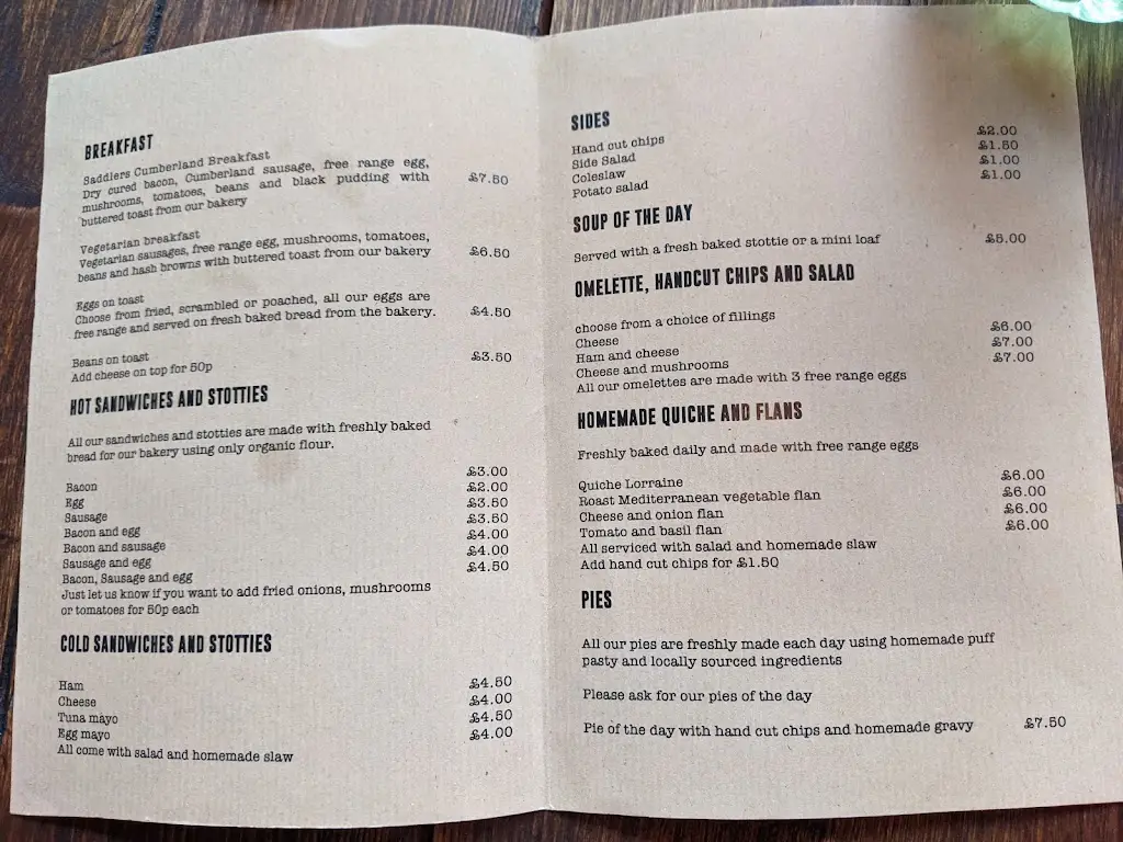 Menu_Saddlers Bakery Bistro_Alston_image_1