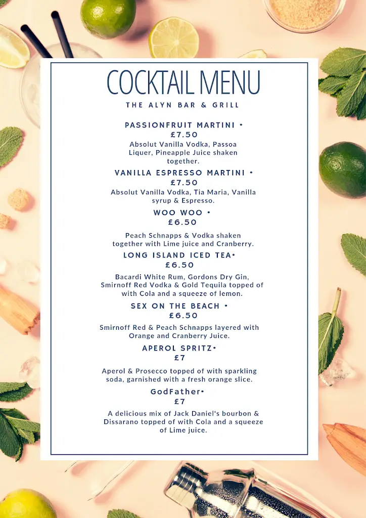 Menu_The Alyn At Rossett_Rossett_image_3