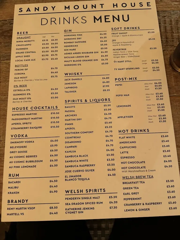 Menu_Sandy Mount House_Rhosneigr_image_3