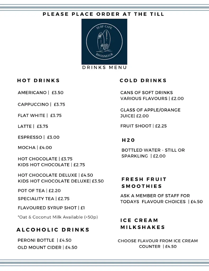 Menu_The Surf Cafe_Rhosneigr_image_1