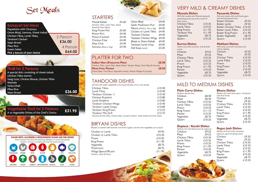 Menu_The Village Massala | Indian Restaurant in Rhuddlan_Rhuddlan_image_2