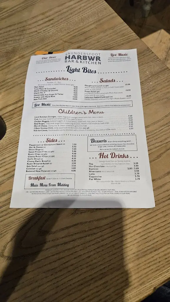 Menu_HARBWR Bar & Kitchen_Saundersfoot_immagine_3