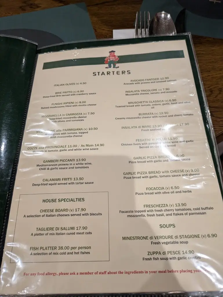 Menü_Fantozzi Restaurant Southgate_Southgate_Bild_2