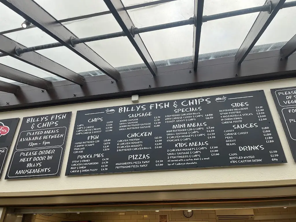 Menu_Billy's Family Fun Centre (and ATM)_Tal-y-bont_image_1