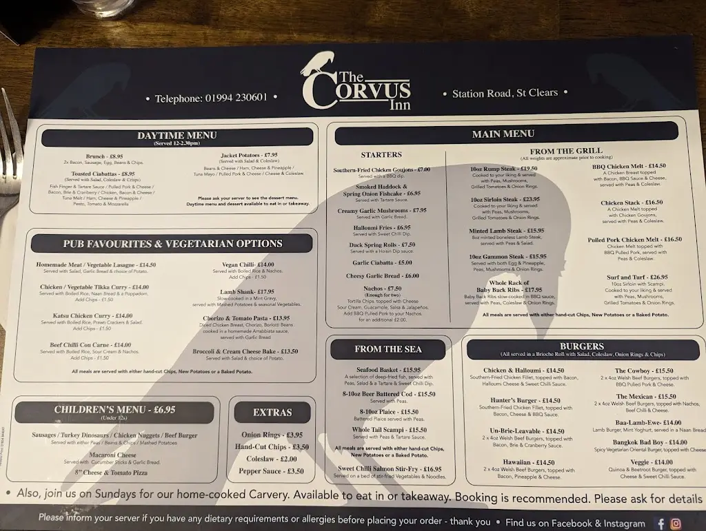 Menu_Corvus Inn_Saint Clears_image_1