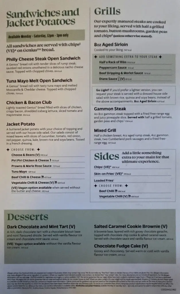 Menu_Savoy Country Inn_Saint Clears_immagine_1